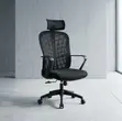 Ergonomic Mesh Office Chair with Headrest - Black - 5