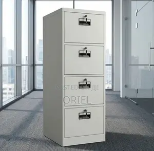 4-Drawer Office Filing Cabinet - White Steel