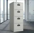 4-Drawer Office Filing Cabinet - White Steel - 1