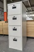 4-Drawer Office Filing Cabinet - White Steel - 2