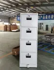 4-Drawer Office Filing Cabinet - White Steel - 3