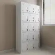 15-Locker Steel Staff Storage Cabinet - 1