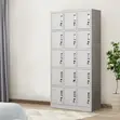 15-Locker Steel Staff Storage Cabinet - 5