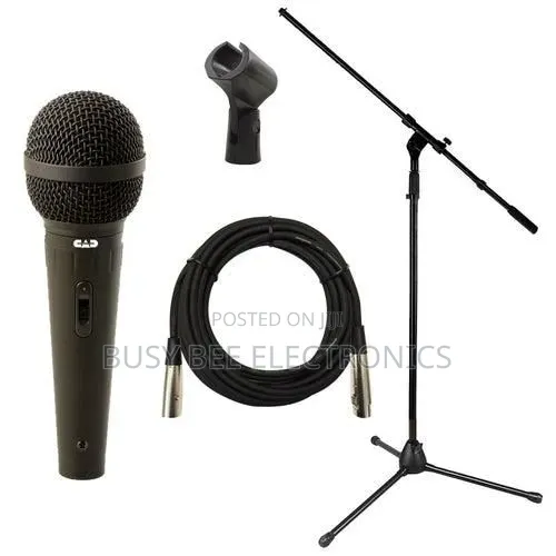 Vocal Microphone Package with Stand and Cable - 1