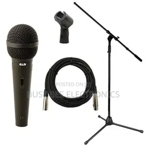 Vocal Microphone Package with Stand and Cable