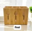 3 Slot Bamboo Cutlery Organizer Box - 1