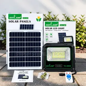 200W Outdoor LED Solar Flood Light with Remote