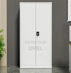 Metallic 2-Door Office Cabinet - Secure Steel Filing Storage