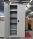 Metallic 2-Door Office Cabinet - Secure Steel Filing Storage - 3