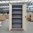 Metallic 2-Door Office Cabinet - Secure Steel Filing Storage - 4