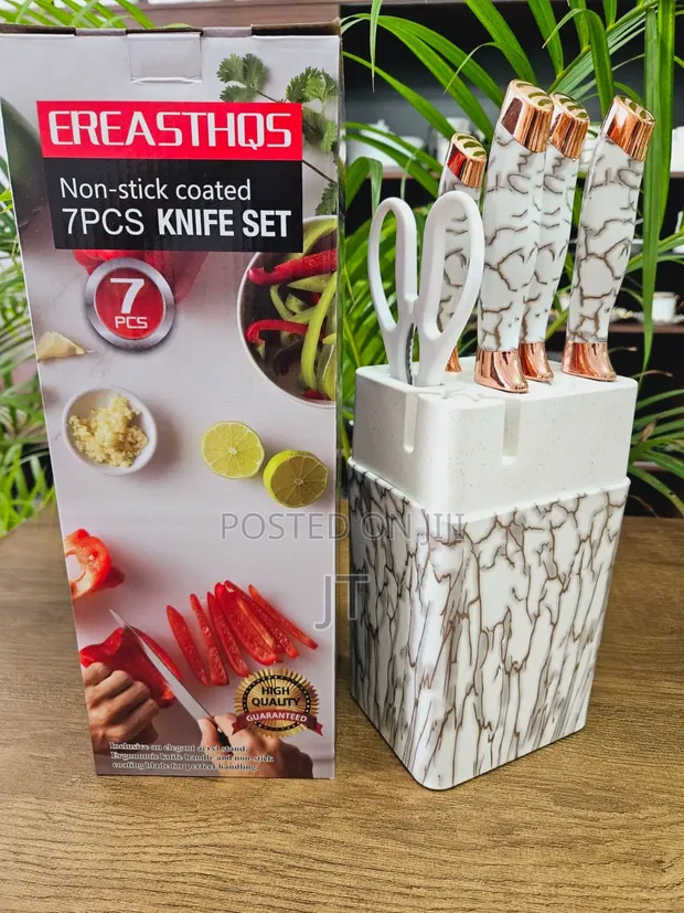 Ereasthqs 7-Piece Non-Stick Coated Knife Set - 1