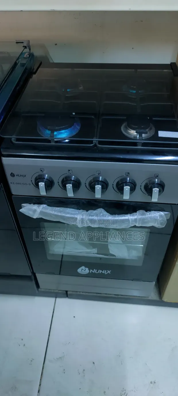Nunix Free Standing Cooker 50x55cm, 4 Gas Burners, Oven with Grill - 1