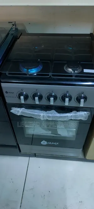 Nunix Free Standing Cooker 50x55cm, 4 Gas Burners, Oven with Grill