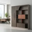 Executive Brown Wooden Wall Unit - 2