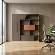 Executive Brown Wooden Wall Unit - 5