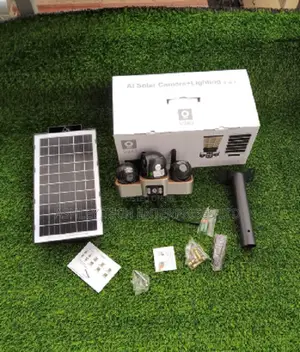 3 Lens Solar Floodlight CCTV - 360° PTZ Security Camera