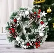 Snow Christmas Wreath (32cm) - 1