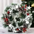 Snow Christmas Wreath (32cm) - 2