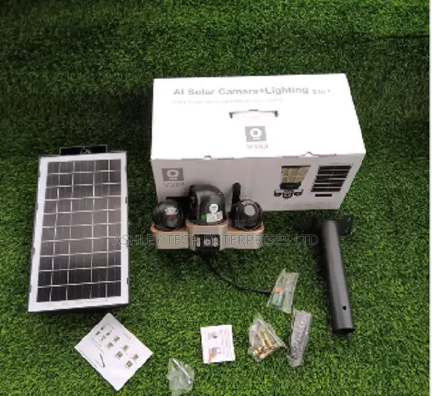 High Performance Triple Lens Solar CCTV - V380 PTZ - 1