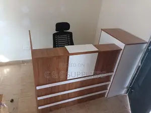 120cm Reception Desk - Brown