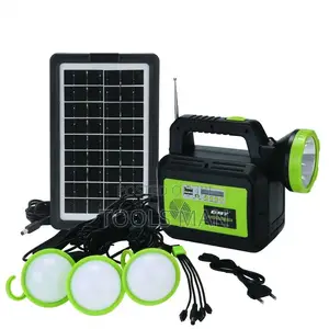 DAT Solar Home Lighting System Kit with FM Radio & Phone Charger
