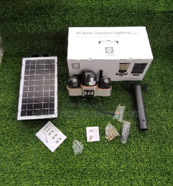 360° Kamera ya CCTV ya Solar yenye Lenti Tatu - V380 App - 1