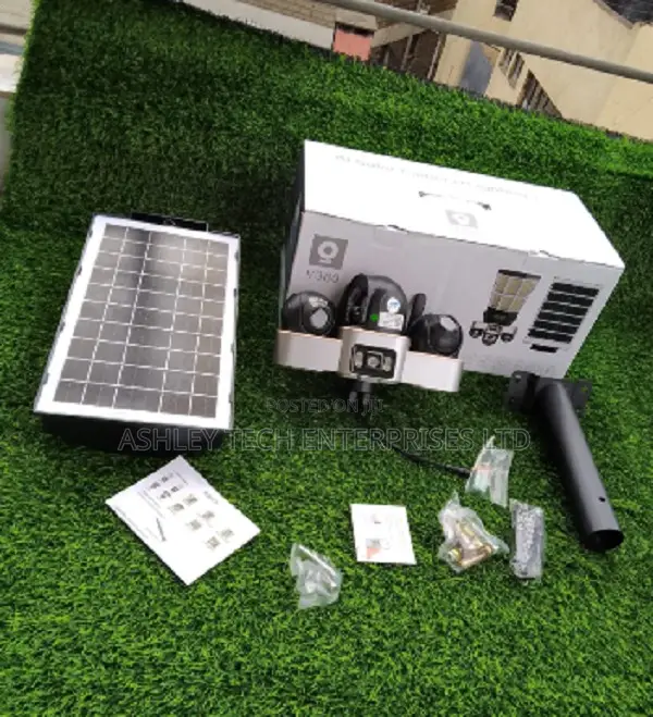 Kamera Mpya ya Usalama ya Solar lenzi tatu - PTZ Floodlight - 1