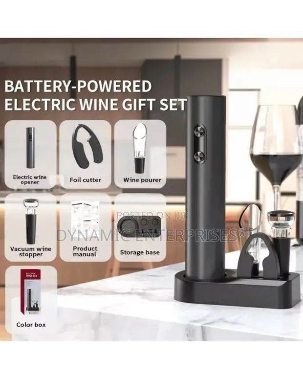 Electric Wine Opener - Black - 1