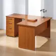 1.4m Curved Office Desk - Brown - 2
