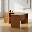 1.4m Curved Office Desk - Brown - 3