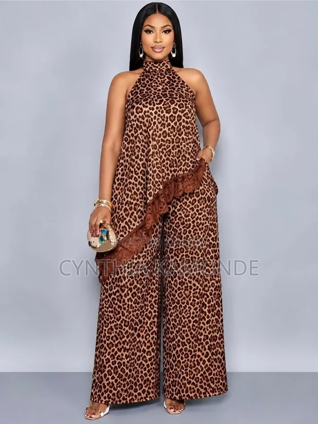 Animal Print Two Piece Set - 1