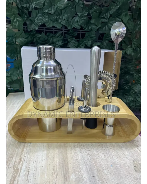 10-Piece Cocktail Shaker Set - Silver - 1