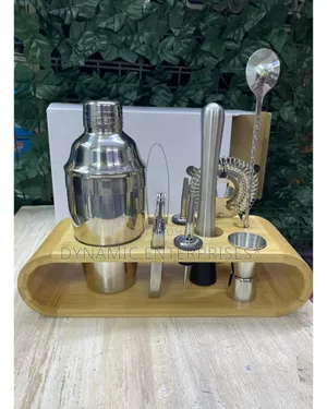 10-Piece Cocktail Shaker Set - Silver