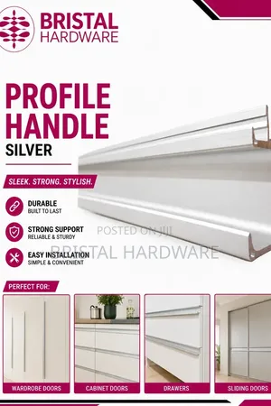 Silver Profile Handle (Recessed)