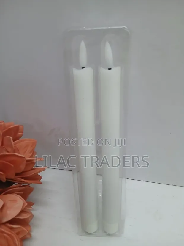 2-in-1 Mshumaa wa LED Usio na Mwako - Nyeupe - 1