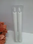 2-in-1 Mshumaa wa LED Usio na Mwako - Nyeupe - 1