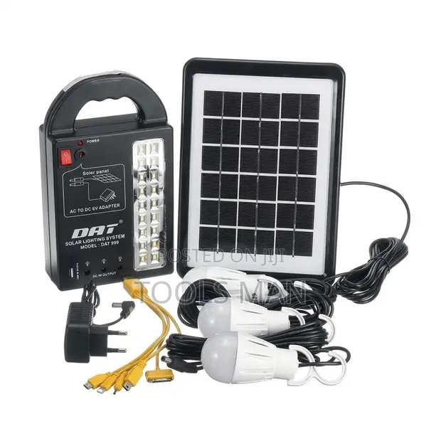 DAT 999 Solar Home Lighting System with 3 Bulbs - 1