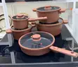 14pcs Brown Rattan Cookware Set - 2