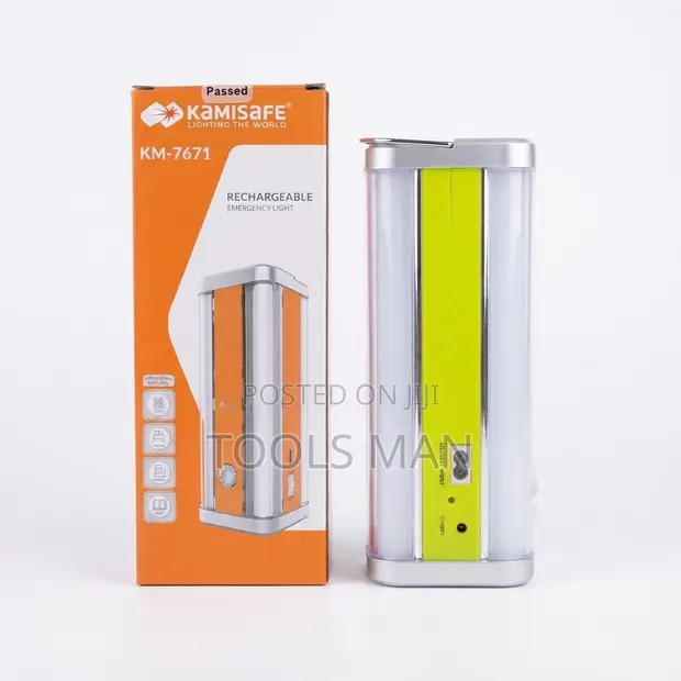 Kamisafe KM-7671 Rechargeable Emergency 4-Side LED Lamp Power Bank - 1