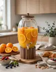 Luxury Pumpkin Glass Drink Dispenser 6L - 1