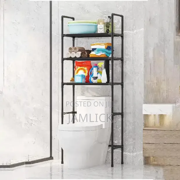 WSB3005 Black Detachable 3-Layer Toilet Rack - 1