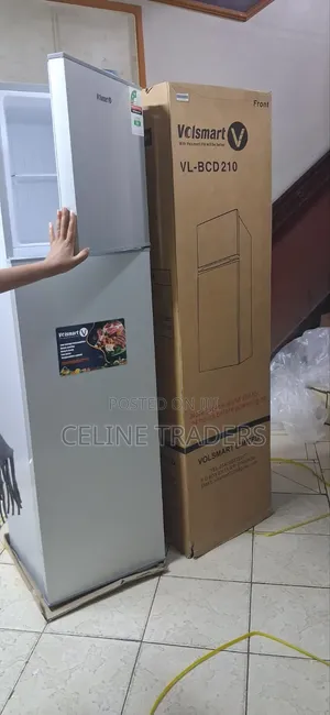 Silver Voltsmart Double Door Fridge 210L