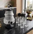 7pcs Luxury Glass Juice Dispenser Set with Glasses - 2