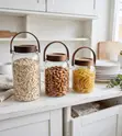 Premium Borosilicate Glass Storage Jar with Acacia Lid - 1