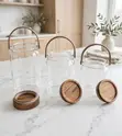 Premium Borosilicate Glass Storage Jar with Acacia Lid - 2
