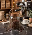 Premium Borosilicate Glass Storage Jar with Acacia Lid - 3