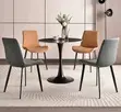 Black 4 Seater Round Dining Table - 3