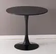 Black 4 Seater Round Dining Table - 5