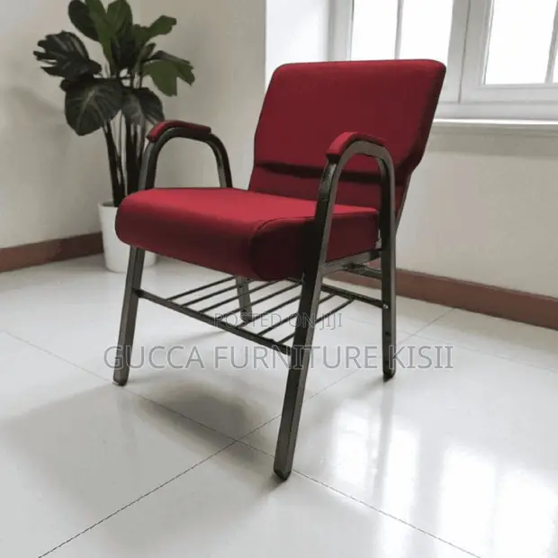 Red Stackable Event Chair with Armrest - 1