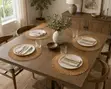 Woven Fringe Round Placemats — Set of 6 - 4